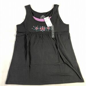 ■《新品》【UNIQLO】ユニクロ/レイヤード　タンクトップ　花の刺繍が◎！[150]グレー