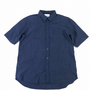 ■【URBAN RESEARCH Sonny Label】アーバンリサーチサニーレーベル/麻混シャツ[L]紺《美品》/