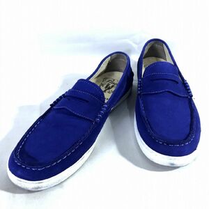 ■【COLE HAAN】コール ハーン/ヌバック　本革　ローファー　27.5cm相当[9　1/2]青《やや美品》/