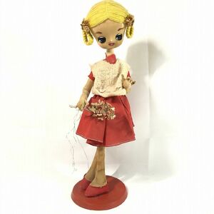 *# Showa Retro young lady doll ornament! 100 . Chan hand made Poe z doll modern S0