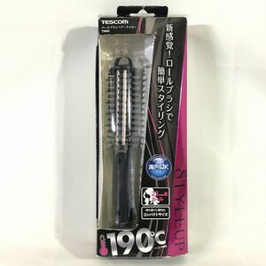 【TESCOM】テスコム/ロールブラシ　ヘアアイロン　THR6　10日保証付[黒]《未使用》R2/