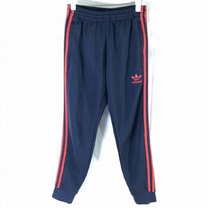 //■【adidas】アディダス/トレーニングパンツ[XS]紺×赤《美品》/