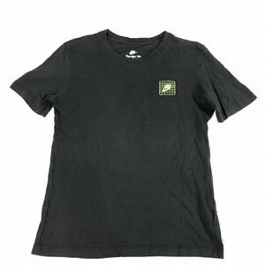 ■【NIKE】ナイキ/メンズ/半袖 Tシャツ[S]黒 ■ロゴ、ロゴ、ロゴづくし《中古△》/