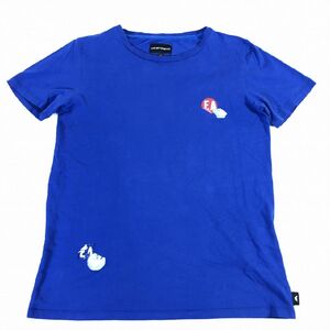 //■【EMPORIO ARMANI】エンポリオアルマーニ/半袖Tシャツ[166]青《中古△》/