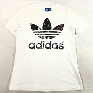 //■【Adidas】アディダス/メンズ/半袖 Tシャツ[M]白×黒《美品》/