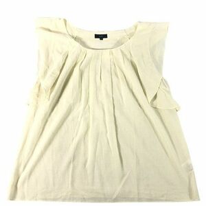 #[SHIPS] Ships / silk . no sleeve frill cut and sewn [M] cream yellow { beautiful goods }/