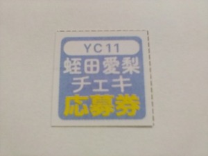 z004-3《応募券》複数対応可【蛭田愛梨直筆サイン入りチェキ応募券】ヤングチャンピオン 2024年No.11 ☆送料一律☆