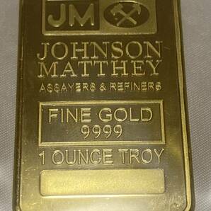 インゴット/JOHNSON MATTHEY FINE GOLD9999金貨 27.8g 24kgp Gold Platedの画像1