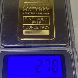 インゴット/JOHNSON MATTHEY FINE GOLD9999金貨 27.8g 24kgp Gold Platedの画像4