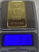 インゴット　/ スイスCREDITSUISSE　/記念金貨コイン・金貨バー長方形 GOLD 31.8g 24kgp Gold Plated 専用ケース付き_画像4