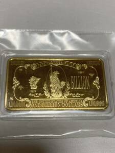 金貨バー長方形United States of America記念金貨コイン・インゴットGOLD 32g 24kgp Gold Plated ケース付