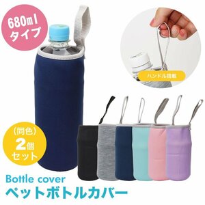 送料無料 ペットボトルカバー 2個セット ボトルカバー ペットボトルホルダー 水筒カバー ボトル カバー 【グレー】