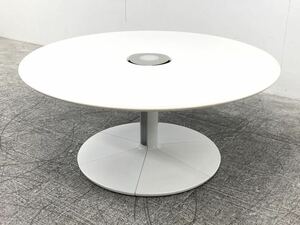 ★A★ コクヨ　ワークリンク　ミーティングテーブル　大型　サークルテーブル　シンプル　ホワイト　打ち合わせ　リフレッシュルーム