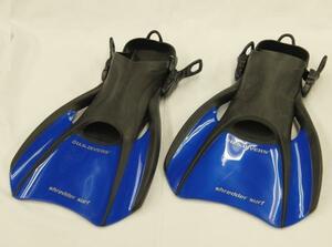  Short fins size L/~28.5cm blue swimming & snorkeling for US diver s