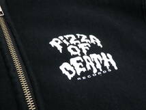 cd17)PIZZA OF DEATH フーディ PIZZA ZIP HOODIE Mサイズ ブラック パーカー ピザオブデス Hi-STANDARD ハイスタ Ken Yokoyama_画像3