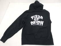 cd17)PIZZA OF DEATH フーディ PIZZA ZIP HOODIE Mサイズ ブラック パーカー ピザオブデス Hi-STANDARD ハイスタ Ken Yokoyama_画像6