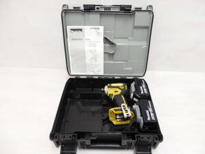 kd49) makita Makita rechargeable impact driver TD172DGXFY yellow battery 2 piece * charger lack of used * present condition goods 