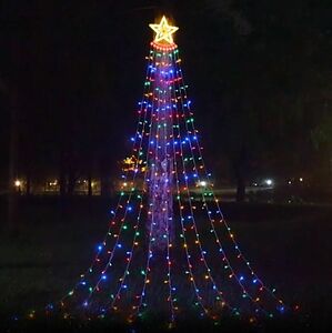 クリスマス LEDイルミ 星型 ナイアガラ LEDイルミネーション 飾り付け 8種点灯モード ライト 屋内屋外兼用 つらら 照明装飾 彩色