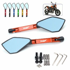 社外品 KTM 250 390 200 690 125 DUKE 社外品 オートバイ バイクミラー 左右セット 8MM/10MM 正ネジ+逆ネジ 選べる6色