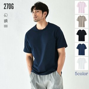 レトロ 9.5oz 綿100% Tシャツ 夏 半袖 クルーネック Tシャツ メンズ スウェット 無地 アメカジ S～3XL 5色選択