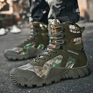  high quality off-road boots camouflage trekking shoes thickness .. strong sole dressing up bike mountain climbing shoes shoes men's for Comfort shoes 26cm~27.5cm