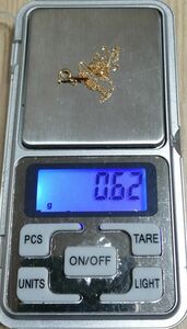 【値下不可】k18 約0.62g デザイン ネックレス チェーン YG 18k 18金