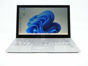 カメラ内蔵/中古/11.6型フルHDタッチパネル/ノートPC/Win11/SSD256GB/4GB/4世代I3 /SONY　SVP1122SBJ　Bluetooth　WIFI　WPS office2搭載