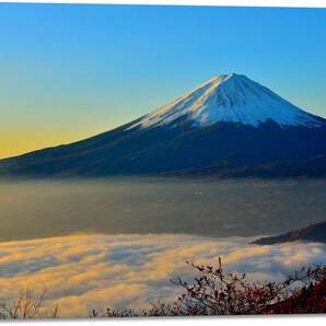 アートパネル 富士山 白雲 絵 レイクライト 風景画 ポスター 壁掛け 玄関 風水 開運 アート 装飾画 壁掛け 木枠付き 完成品 40x60cm