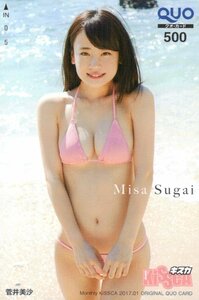 ★菅井美沙　月刊キスカ★クオカード500円未使用aqq_71s26