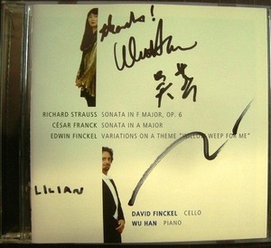 CD輸入盤★STRAUSS FRANCK FINCKEL★David Finckel Wu Han★サインアリ