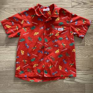 ミキハウス mikihouse トップス 子供服 キッズ 半袖シャツ シャツ 赤色 赤 車柄 くるま T110-B56 日本製 値下げ