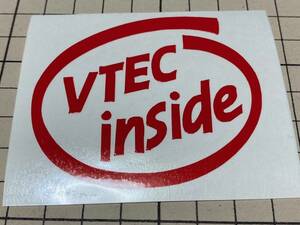 残2)[送料込]　VTEC insideステッカー・赤