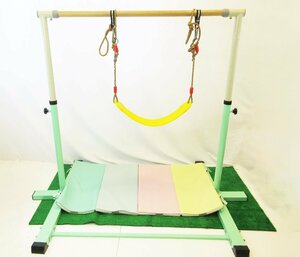*980 jpy start * secondhand goods * for children iron rod swing + RiZKiZ iron rod for cushion mat / interior outdoors for / 10 -step / gymnastics / Nagoya departure 5-52*