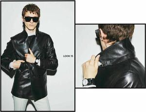 希少　TOM FORD トムフォード　Leather Black OVER SIZE Jacket coat レザー　ダブル　オーバーサイズ　コート　ジャケット　ライダース　