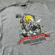 00s Disney ナイトメアビフォアクリスマス ホーンテッドマンション Tシャツ ホリデーナイトメアー アトラクション ジャック ディズニー_画像3