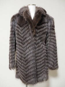 # raccoon # half coat # dress length 71.# rare color #
