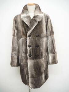 # chinchilla Rex # long coat # dress length 99cm# men's #