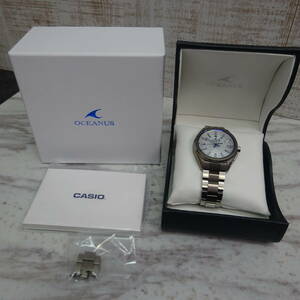 新品同様◇CASIO カシオ OCEANUS | オシアナス ラウンド ソーラー 5596 0CW-T200 メンズ腕時計 ◇P86