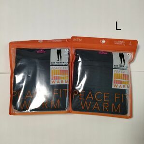 新品トップバリュ イオン 前あき 10分丈レギンス L PEACE FIT WARM メンズ