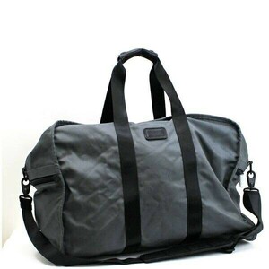 53206 Tumi 2WAY сумка "Boston bag" наклонный .. кожа × шероховатость палочка нейлон серый 22158GH б/у B разряд 