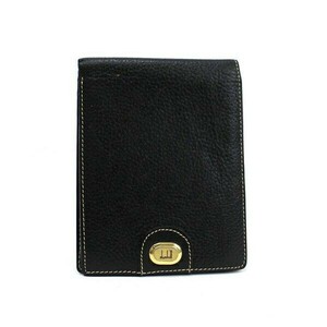 53304 ダンヒル 2つ折り財布 札入れ ブラック レザー 中古 Bランク dunhill ｜メンズ 男性 コンパクト