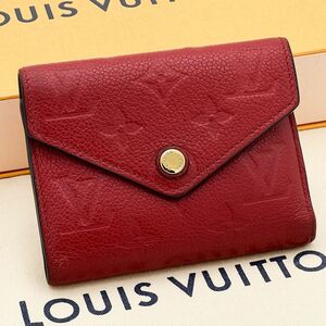 ☆セール☆LOUIS VUITTON ルイヴィトン モノグラム アンプラント ヴィクトリーヌ コンパクト 財布 赤 スリーズ M64061