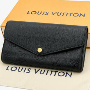 美品 LOUIS VUITTON ルイヴィトン アンプラント モノグラム ポルトフォイユ サラ 長財布 黒 M61182