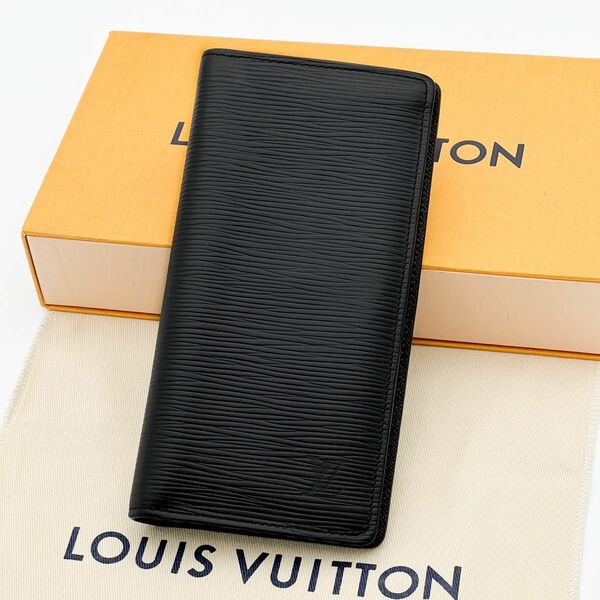新型 LOUIS VUITTON ルイヴィトン エピ ポルトフォイユ ブラザ 二つ折り 長財布 黒 ブラック Ｍ60622