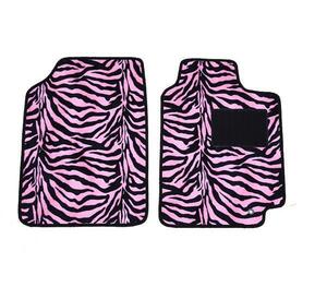  new goods all-purpose floor mat light / normal car front 2 sheets Zebra pattern pink 