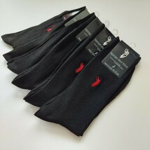 POLO/ウエスタンポロ 6足セット 紳士用 綿混リブソックス 黒 メンズ 靴下 ソックス 紳士用 靴下 送料無料 ビジネスソックス　スクール_画像3