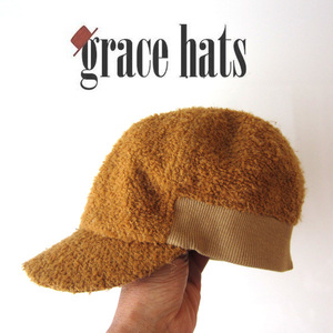 美品　grace hats／グレースハット★　モコっとしたワークキャップ