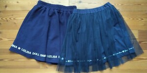 スカート　160cm　２枚セット☆紺　ネイビー☆JENNI love 　LIZ LISA