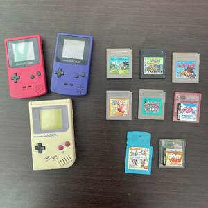 ＃1247A　Nintendo 任天堂 ゲームボーイカラー２台 初期ゲームボーイ/ゲームボーイソフト9本 ゲームボーイカラーソフト2本 まとめ ジャンク