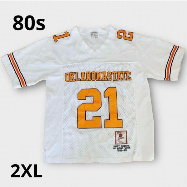 激レア! ヴィンテージ Barry Sanders ゲームシャツ　2XL 半袖 ユニフォーム